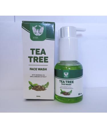 Buy Tea Tree Wash with Moringa Oil & Willow Bark Extract 50 ML | Natural Skincare for Clear Skin - International Shipping Available - Buy Online on GoSupps.com