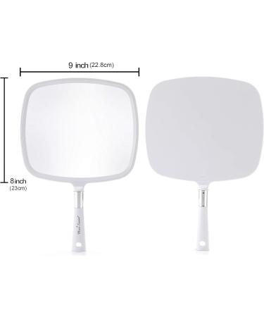 Miss Sweet Hand Held Mirror - 9x8inch (White) | Portable Makeup Mirror - Buy Online on GoSupps.com