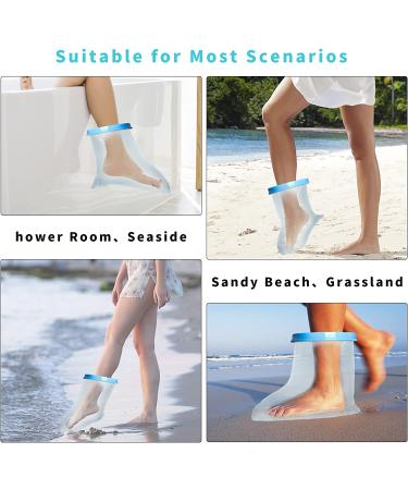 Waterproof Foot Cast Cover - Reusable Sealed Watertight Protector for Shower & Bath | Adult Foot/Ankle - Cast Bandage Bag Protector - Buy Online on GoSupps.com