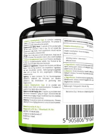 Buy MZ Creatine Monohydrate 3500 mg - 150 Capsules 1 Month Supply - Boost Physical Performance - International Shipping Available - Buy Online on GoSupps.com