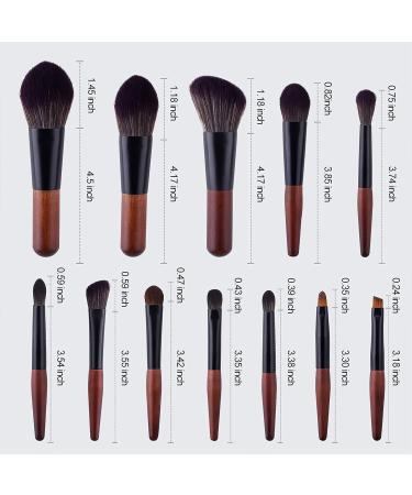 Velony Vacay 12 Pcs Mini Travel Makeup Brush Set with Case - Travel Brush Set for Loose Powder, Contour, Blush, Concealer, Eyeshadow, Brow - Tool Kit - Buy Online on GoSupps.com