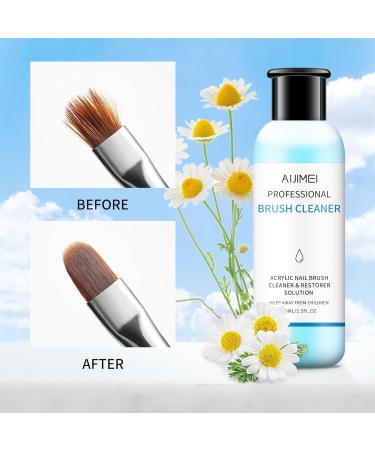 AIJIMEI Acrylic Nail Brush Cleaner 2.5FL.OZ | Salon & Home Use | Liquid Acrylic Paint Brush Cleaner | Nail Art Tools | 75ml - Buy Online on GoSupps.com