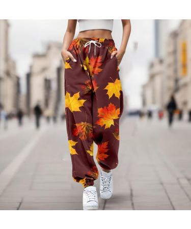 Women's Comfy Gym Sports Joggers Sweatpants with Pocket Drawstring Elasticated Waist Trouser Causal Athletic Training Pant Jogging Bottoms Loungwear 1430-djufh-d-coffee M - Buy Online on GoSupps.com