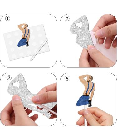 18pcs Glitter Graduation Dancing Boys Dessert Cupcake Topper Congrats Grad 2024 Prom Night Theme Decorations High School College Graduation Party Decor Supplies - Buy Online on GoSupps.com