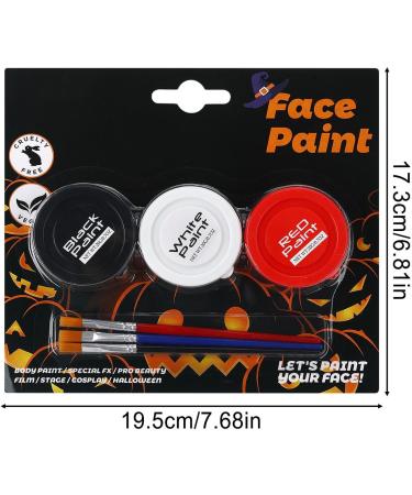  xowwyue Body Paint for Skin | Washable Makeup Cream - 3 Makeup Colors for Parties Gothic Parties Sporting Events Women's Clown Vampire Witch - Buy Online on GoSupps.com