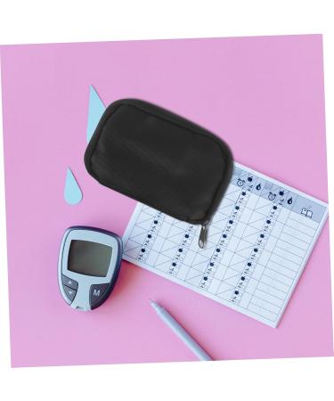 Healifty 2pcs Blood Meter Storage Bag Zipper Storage Bags Portable Meter Case Carrying Bag Black 13x8.5cm - Buy Online on GoSupps.com