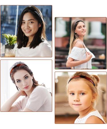 Simple Plastic Headband Hair Hoop Plastic Headbands for Women with Teeth Black Brown Headwear Ladies Hair Acessories - Buy Online on GoSupps.com