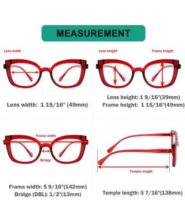 Eyekepper 5-Pack Cat Eye Reading Glasses for Women - Cute +1.00 Magnification - Stylish Mixed Colors - Buy Online on GoSupps.com
