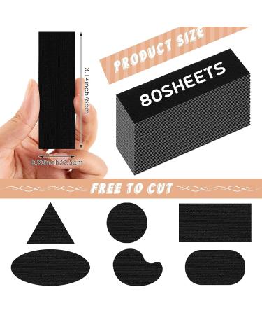 80 Pcs Moleskin Adhesive Pads | Blister Prevention Tape for Shoes & Hiking | Body Skin Protection | Black 3.14 x 0.98 Inch - Buy Online on GoSupps.com