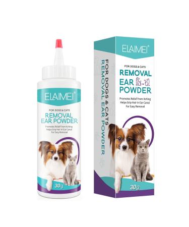 Pet Ear Powder | Dog Ear Infectionss Treatments | Ear Cleaner for Dogs and Cats | Pet Removal Ear Powder | Safe and Effective Pet Hair Remover Painless Dog Ear Powder to Help Remove Pet Ear Wax Dirt 1pc
