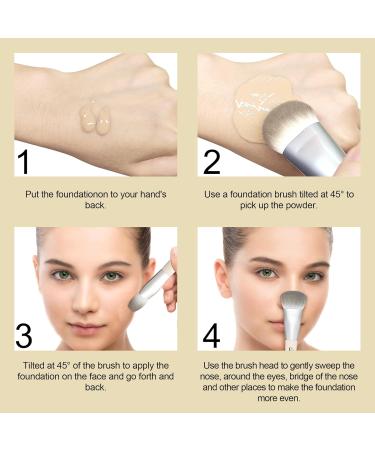 FV Liquid Foundation Brush Tapered Makeup Brush Perfect For Liquid and Powder with Soft Synthetic Bristles Face Foundation Makeup Brush for Blending & Building Coverage Cruelty-free & Vegan - Buy Online on GoSupps.com