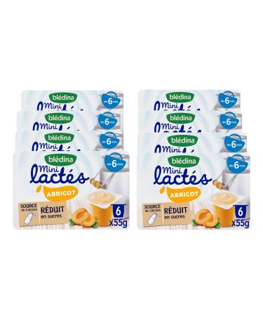 Bl dina - Les Mini Lact s Abricot - De 6 36 mois - 48 pots de 55g Abricot 6 unit s par pack