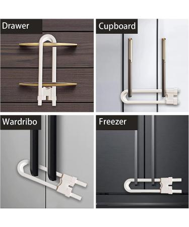 Safety Lock 10 Pcs Proof Safety Locks for Cabinet Locks U-Shaped for Cupboard Kitchen Bathroom StorageDrawers Cupboard Doors. - Buy Online on GoSupps.com