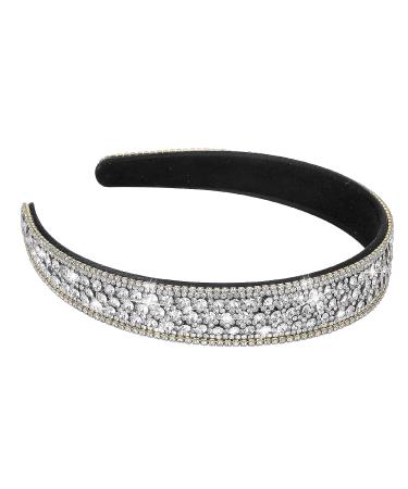 Sibba Rhinestone Wide Hair Band - Bridal Wedding Fashion Headpiece - Buy Online on GoSupps.com
