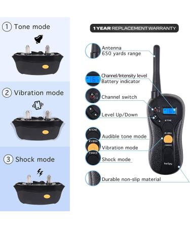 PetSpy P620 Dog Training Shock Collar - Rechargeable and Waterproof Remote Trainer for Dogs 10-140 lbs - Buy Online on GoSupps.com