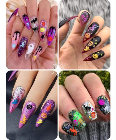Ebanku 36 Colographic Nail Seedlets - Glittering Halloween Spider Laser Nail Sequins for 3D Holographic Manicure Art - Buy Online on GoSupps.com