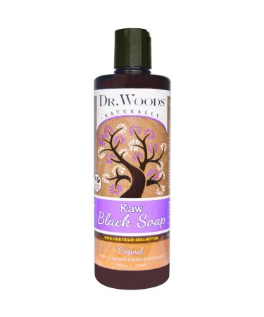 Dr. Woods Shea Vision Pure Black Soap With Organic Shea Butter - 16 Fl Oz