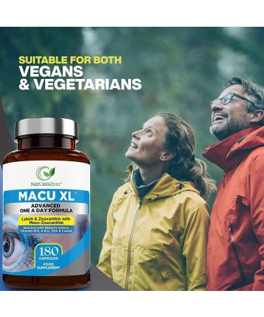 Natures Zest Macu XL - Lutein and Zeaxanthin Supplement - 180 Capsules - Buy Online on GoSupps.com