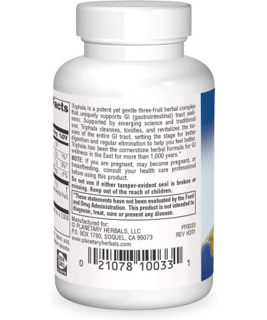 Triphala Internal Cleanser 1000mg - Planetary Herbals 15 Tabs | Buy Online - Fast International Shipping - Buy Online on GoSupps.com