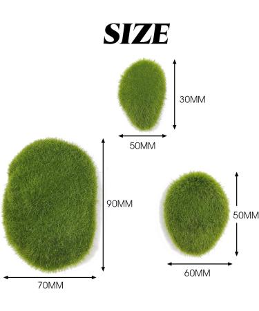 Artificial Moss Rocks Decor Set - 30 PCS, 3 Sizes | Green Moss Balls, Stones & Decor for Floral Arrangements & Fairy Gardens - Buy Online on GoSupps.com