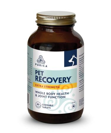 PURICA Pet Recovery X-Strength Chewable Tablets - Dogs & Cats Joint and Hip Supplement - Improves Playfulness and overall Health - Ideal Dog Supplements for Joint and Hip Support - 60 Count 60 Count (Pack of 1)