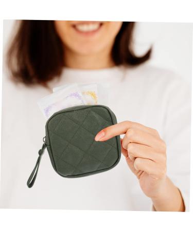 Gleavi 2-Pack Napkin & Tampon Storage Bags - Green Travel Coin & Menstrual Pillow Holders for Women - Buy Online on GoSupps.com