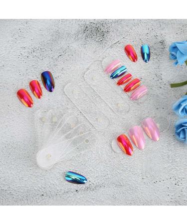 10PCs Transparent Nail Art Tips Display Stand | Double-Sided Adhesive Tape | Acrylic Strip Display for Home & Salon Use | DIY Nail Accessories - Buy Online on GoSupps.com