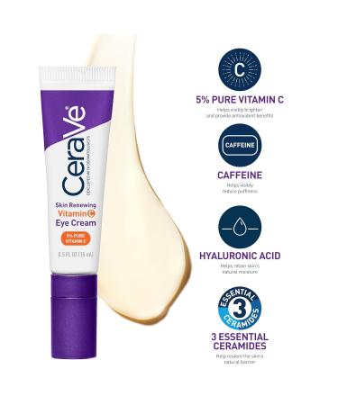 CeraVe Vitamin C Serum & Vitamin C Eye Cream Skin Care Set | Skin Brightening Serum with Hyaluronic Acid for Face & Under Eye Cream with Caffeine for Dark Circles and Puffiness Serum + Eye cream - Buy Online on GoSupps.com