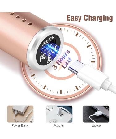 Enniewi 25000RPM Rechargeable Electric Nail Drill with Light - Cordless E File for Gel & Natural Nails | Low Heat Manicure Pedicure Set with Dust Cover - Rose - Buy Online on GoSupps.com