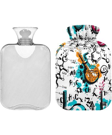 Naanle Watercolor Heat Bottle with Cover | 1L Transparent Hot Water Bottle for Bed Hand & Feet | Ideal for Heat & Cold Therapy - International Shipping Available - Buy Online on GoSupps.com