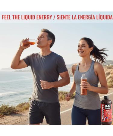 Tribedoce B-12 Complex Liquid Dietary Supplement - High Potency Vitamin B Complex with Thiamine Riboflavin Niacin Pantothenic Acid Pyridoxine Biotin and Cobalamin Non-GMO Gluten Free 16 fl oz - Buy Online on GoSupps.com