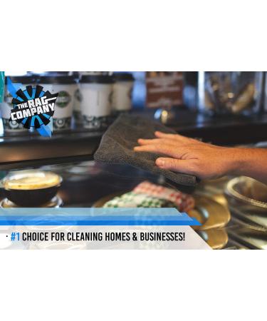 Rag Company All-Purpose Terry Cleaning Towels 12x12 Grey 12-Pack - Commercial Grade, Highly Absorbent, Lint-Free, Streak-Free for Kitchens, Bathrooms, Offices - 300gsm - Buy Online on GoSupps.com