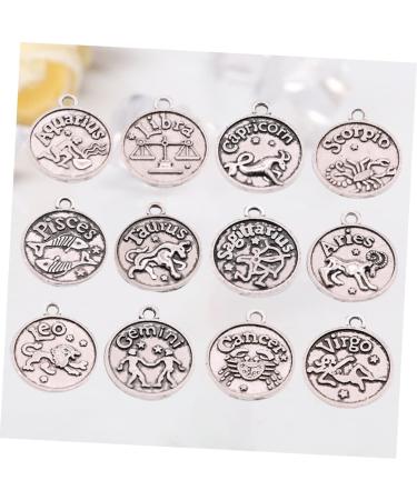 TEHAUX 1 set Diy of Jewelry Decor Pendant Accessories Making Retro Bronze Constellation Pendants Earrings - Buy Online on GoSupps.com