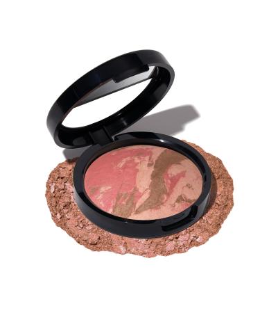 LAURA GELLER NEW YORK Baked Blush-n-Bronze Marbleized 2-in-1 Sculpting Bronzer Blush - Tropical Bronze - Contour Face with a Radiant Flush 18 Tropical Bronze