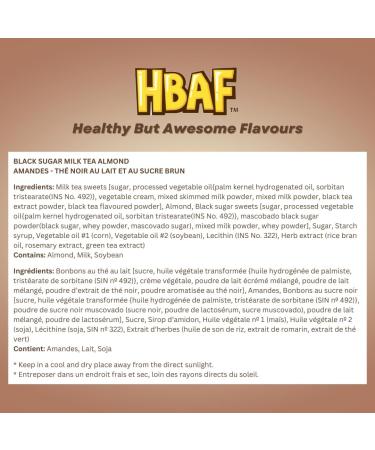 HBAF Roasted Almonds Black Sugar Milk Tea Boba Bubble Tea Flavoured Nuts Snack Pack from South Korea 190g - Buy Online on GoSupps.com