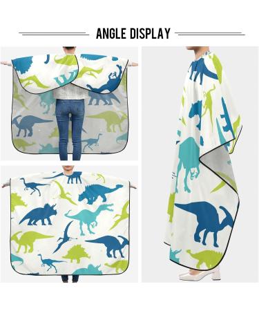 Waterproof Cartoon Dino & Cheetah Barber Cape | Unisex Hair Cutting Bib for Men | International Shipping - Buy Online on GoSupps.com