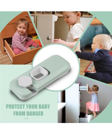 EUIOOVM Childproof Refrigerator Lock - No Tools or Drill Needed for Fridge, Cabinets, Drawers, Dishwasher - Green - Buy Online on GoSupps.com