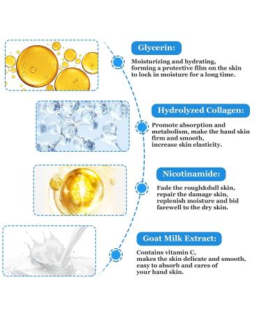 Moisturizing Hand Mask Gloves - 6 Pairs for Dry, Cracked Skin | Collagen Spa Gloves for Intensive Repair | Milk Infused for Women & Men - Buy Online on GoSupps.com