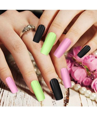 1000 Pieces Colorful French False Acrylic Gel Nails - Full Cover Fake Nails Set for Nail Salons and DIY - 10 Boxes Press on Nail Tips - Buy Online on GoSupps.com