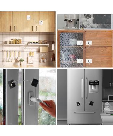4 Pack Refrigerator Locks with Keys - Child Safety Locks for Closets Drawers & Windows - No Drill Installation - 2 Black & 2 White - Buy Online on GoSupps.com
