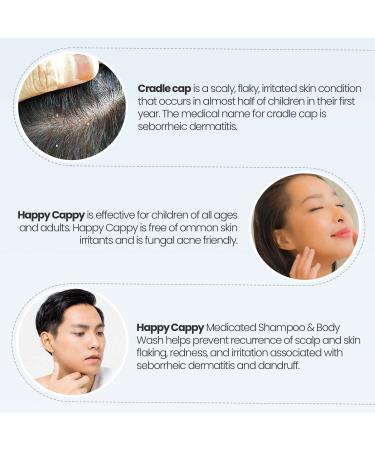 Happy Cappy Anti-Dandruff Shampoo with Pyrithione Zinc 0.95% - Fragrance Free - 8 oz (Pack of 3) - Buy Online on GoSupps.com