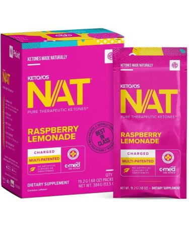 Keto//OS NAT Raspberry Lemonade Keto Supplement (20 Pouches)