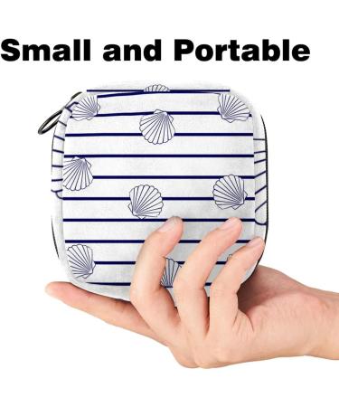 Shop Marine Stripes Women's Binding Bag | Large Menstrual Cup Cylinder Pocket with Zipper | Perfect for Period Inserts Panty Liners & Tampons - Multi-Colored - Buy Online on GoSupps.com
