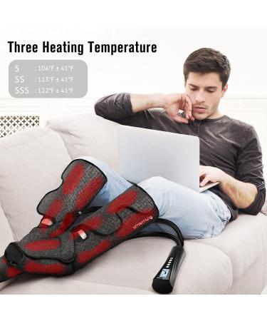 Air Compression Leg Massager with Heat - Gift for Men, Women, Mom, Dad - Perfect for Christmas, Mother's Day, Father's Day - Thank You Present - Buy Online on GoSupps.com