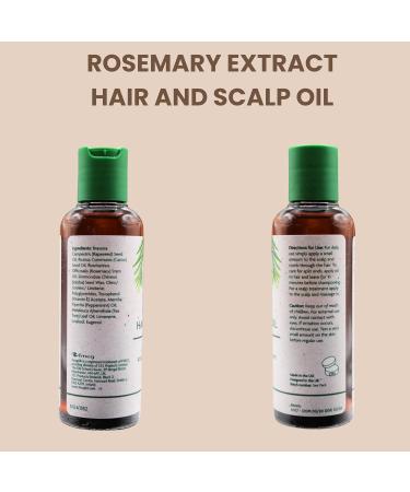Rosemary Oil For Hair Growth 100ml with Castor oil Jojoba Peppermint & Tea Tree oils - Natural Scalp Treatment for Thicker Stronger Hair - Buy Online on GoSupps.com