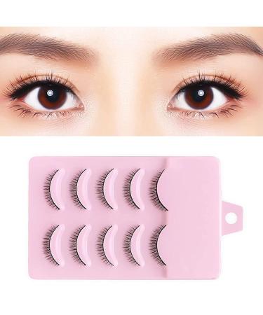 5Pcs Short Fake Mink Eyelashes - Natural Look Perfect Fit 8mm Fiber Extensions for Eye Makeup - Buy Online on GoSupps.com