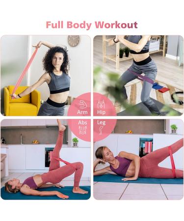 ACTIVE FOREVER Pink Resistance Band - Pull Up Assist & Yoga Exercise Band - Buy Online on GoSupps.com