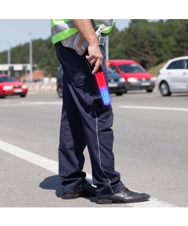 TOPPERFUN Traffic Wand LED Traffic Control Night Wands Red and Blue Safety Light Wands Air Marshaling Signal Wand LED Glow Sticks for Airport Parking Car Directing B - Buy Online on GoSupps.com