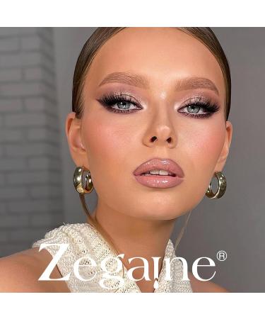 Fluffy Cat Eye Half Lashes | Mink Wispy Thick False Eyelashes - Zegaine 8 Pairs Natural Lash Pack - Buy Online on GoSupps.com