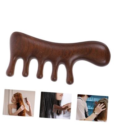 Collbath Sandalwood Ridge Broad Comb - Best Curly Hair Pickup & Scalp Massage Comb for Men | Natural Wood Hair Care - Buy Online on GoSupps.com